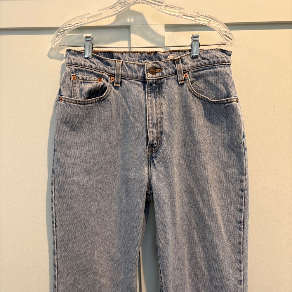 Vintage 1998 Levi's 512 Jeans Women's 12 29x31 USA Made Light Wash Slim Straight - Picture 7 of 16